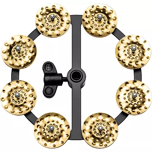 MEINL Headliner Series Hand Hammered Brass Jingles Hi-Hat Tambourine Single Row