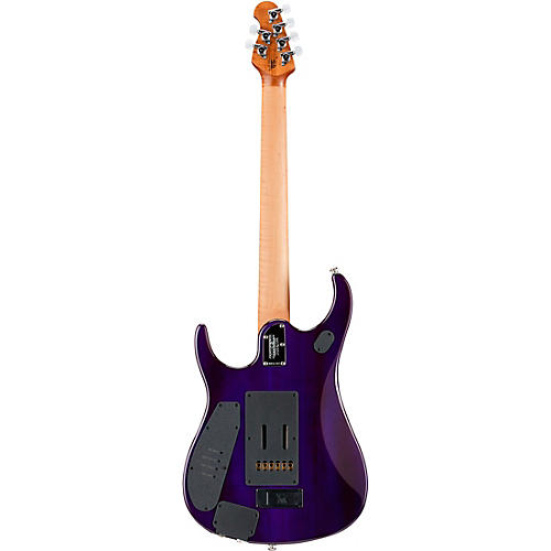 Ernie Ball Music Man JP15 Flamed Maple Top Electric Guitar Transparent Black