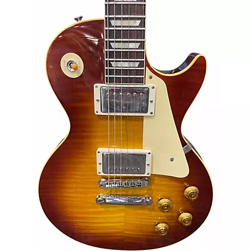Used Gibson 1959 Reissue Murphy Aged Les Paul Sunrise Tea Burst Solid Body Electric Guitar Sunrise Tea Burst