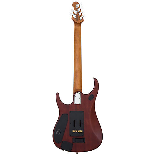Ernie Ball Music Man JP15 Flamed Maple Top Electric Guitar Transparent Black