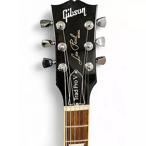 Used Gibson Les Paul Traditional Pro V Flame Top Transparent Ebony Burst Solid Body Electric Guitar Transparent Ebony Burst