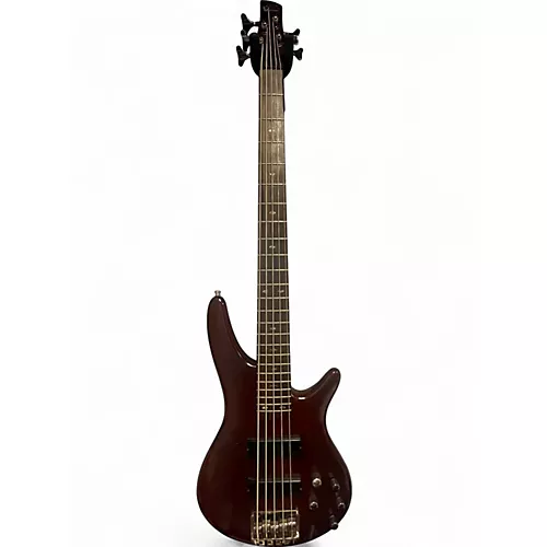 Used Ibanez SR505 5 String Walnut Electric Bass Guitar Walnut