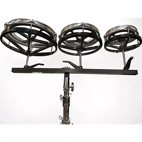 Used Remo 3 Piece Rototom Black Roto Toms Black 64