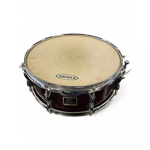 Used Yamaha 5.5X14 Stage Custom Snare Red Drum Red 10