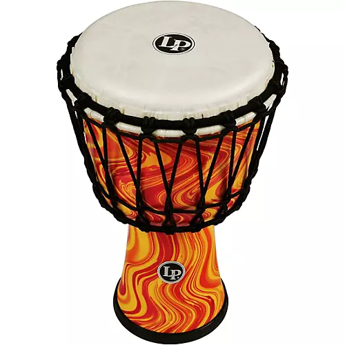 LP World 10 inch Rope Tuned Circle Djembe Black