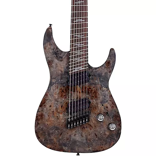 Schecter Guitar Research Omen Elite-7 MS Electric Guitar See-Thru Blue Burst