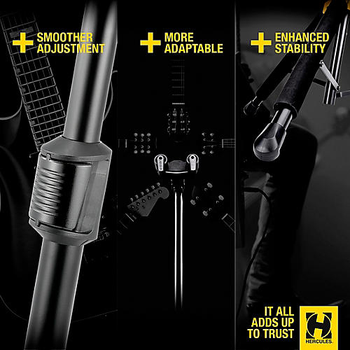 Hercules GS415BPLUS Universal Auto Grip Guitar Stand With Foldable Yoke