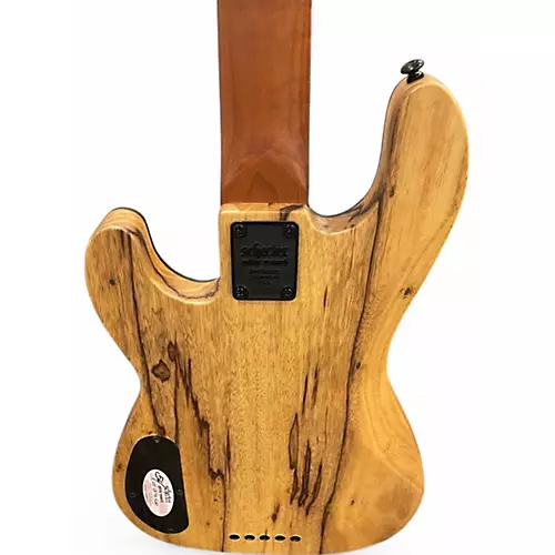 Used Schecter Guitar Research Model T 5 black limba Electric Bass Guitar black limba