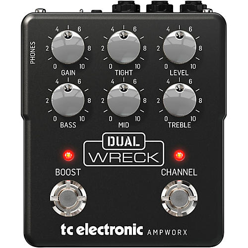 TC Electronic Ampworx Dual Wreck Preamp Pedal Black