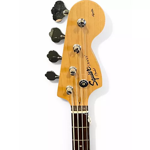 Used Squier Affinity Series J Bass Cherry Red Electric Bass Guitar Cherry Red