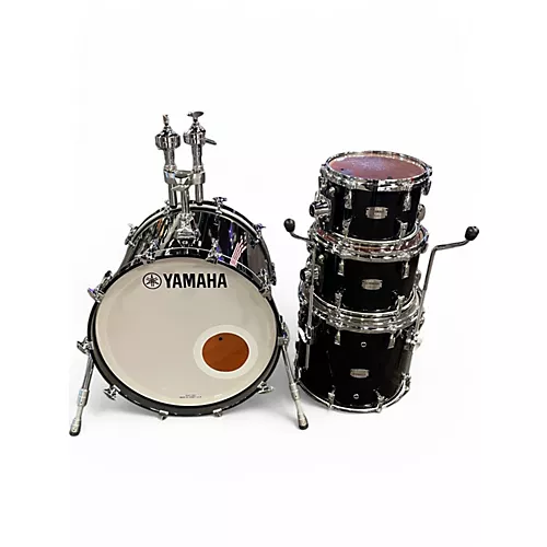 Used Yamaha 4 Piece Absolute Hybrid Maple Piano Black Drum Kit Piano Black