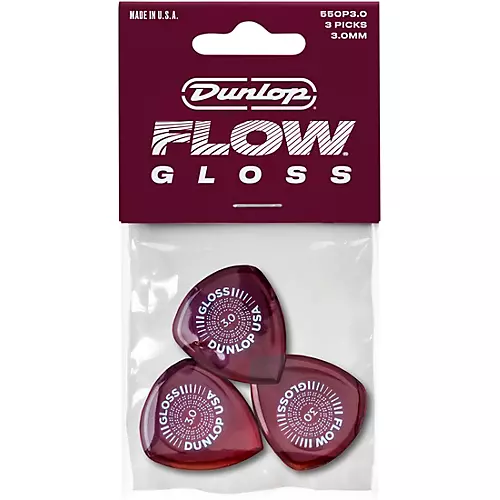 Dunlop Flow Gloss Picks 3.0 mm 12 Pack