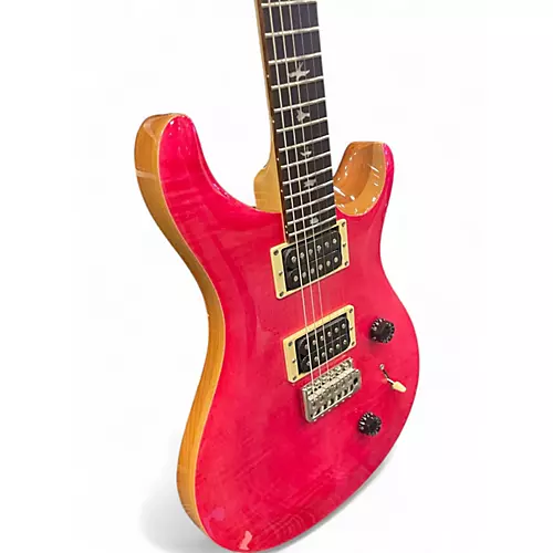 Used 2020s PRS SE Custom 24 Pink Solid Body Electric Guitar Pink