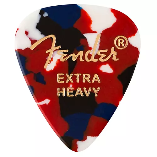 Fender Classic Celluloid Confetti Guitar Pick 12-Pack Extra Heavy 12 Pack