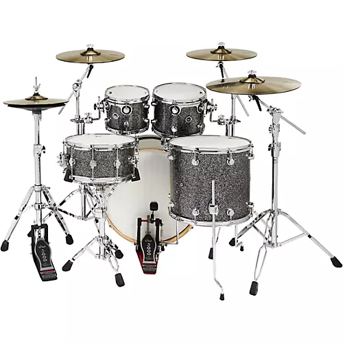 DW DWe Wireless Acoustic-Electronic Convertible 5-Piece Drum Set Bundle With 22