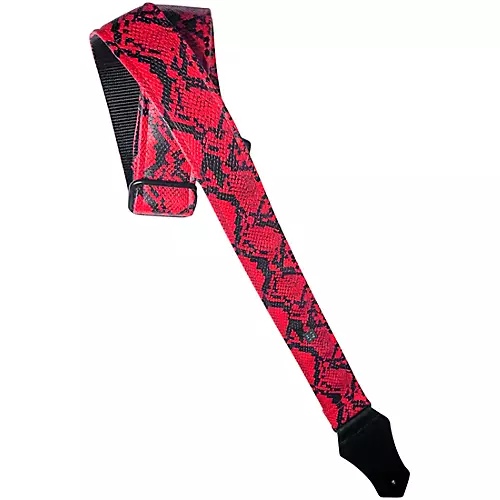 Get'm Get'm Electric Snake Guitar Strap White 2 in.