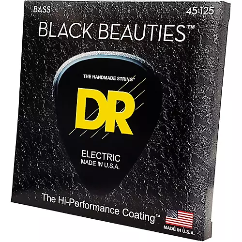 DR Strings Black Beauties Medium 5-String Bass Strings