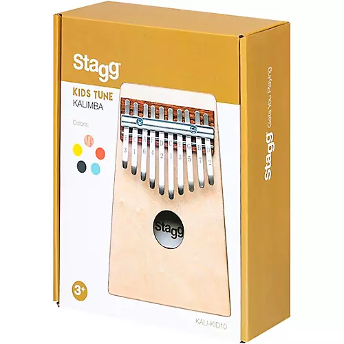 Stagg Kid's Kalimba 10 Keys with Note Names Printed on Keys - Natural