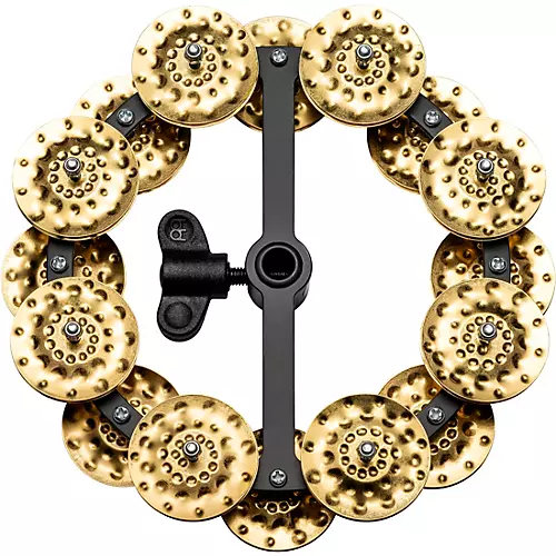 MEINL Headliner Series Hand Hammered Brass Jingles Hi-Hat Tambourine Single Row