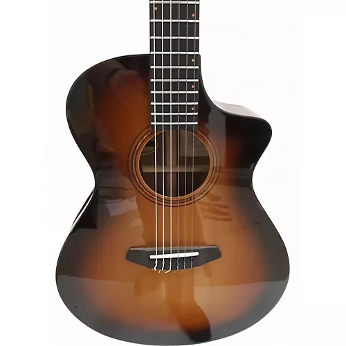 Used Breedlove Organic Solo Pro CE Red Cedar-African Mahogany Concert Edge Burst Classical Acoustic Electric Guitar edge burst