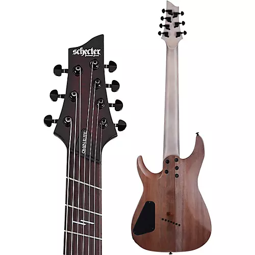 Schecter Guitar Research Omen Elite-7 MS Electric Guitar See-Thru Blue Burst