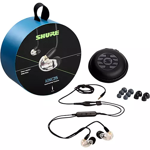 Shure MV7-K USB Microphone and AONIC215 Earphones Content Creator Bundles Black