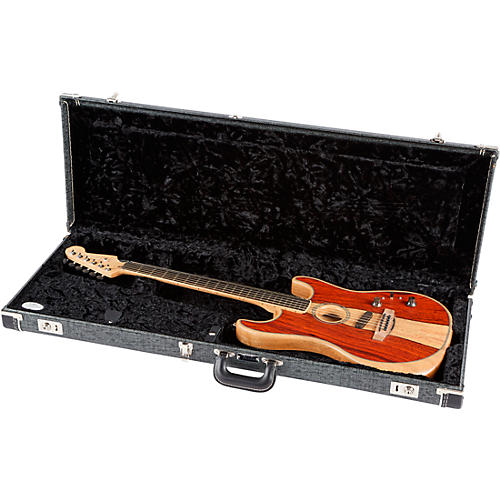 Open-Box Fender Acoustasonic Stratocaster Exotic Wood Acoustic-Electric Guitar Condition 2 - Blemished Natural, Cocobolo 197881059125