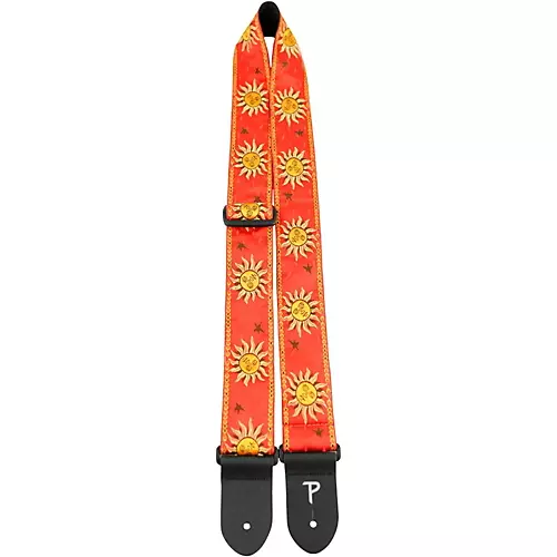 Perri's Jacquard Guitar Strap Yellow and Blue Sun 39 to 58 in.