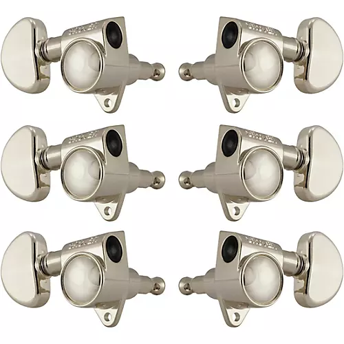 Grover Rotomatics 102 Series Standard Button Tuning Machines Black Chrome