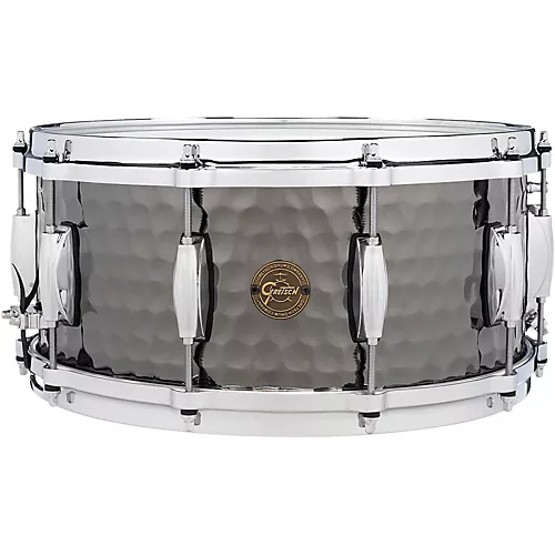 Gretsch Drums Hammered Black Steel Snare 14 x 5 in.
