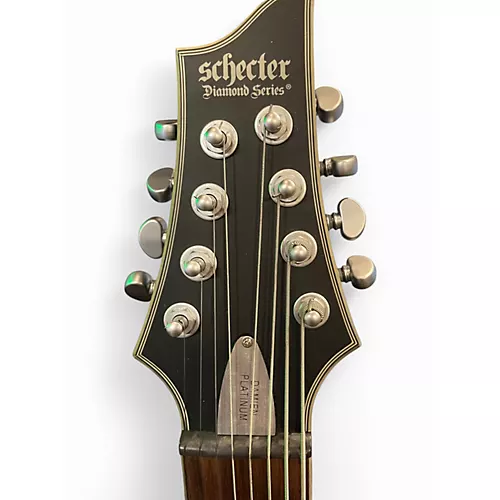 Used Schecter Guitar Research Damien Platinum Left Handed Flat Black Electric Guitar Flat Black