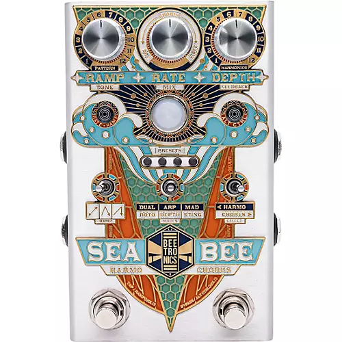 Beetronics FX Seabee Harmochorus Effects Pedal Silver Anodized