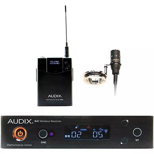 Audix AP41 FLUTE Wireless Microphone System with R41 Diversity Receiver, B60 Bodypack and ADX10FLP Condenser Microphone and Mount Band A