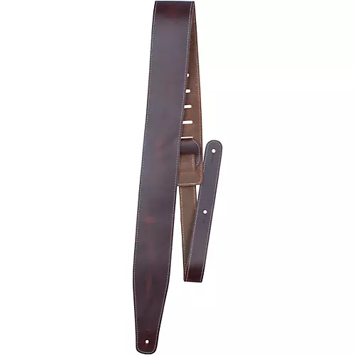 Perri's Oil Leather Guitar Strap With Contrast Stitching Tan 2.5 in.