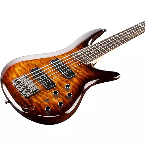 Ibanez SR405EQM Quilted Maple 5-String Electric Bass Guitar Stained Cosmic Blue Starburst