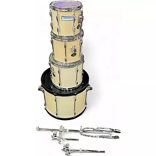Used TAMA 4 piece Rockstar Cream White Drum Kit Cream White