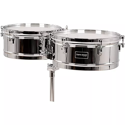 Gon Bops Fiesta Series Timbale Set 13 and 14 in. Chrome