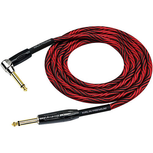 Kirlin IWB Black/Red Woven Instrument Cable 1/4