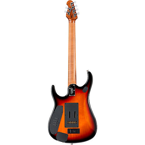 Ernie Ball Music Man JP15 Flamed Maple Top Electric Guitar Transparent Black