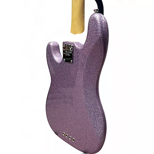 Used 2017 Fender Fender Adam Clayton Artist Series Signature Jazz Bass Purple Sprarkle Electric Bass Guitar Purple Sprarkle