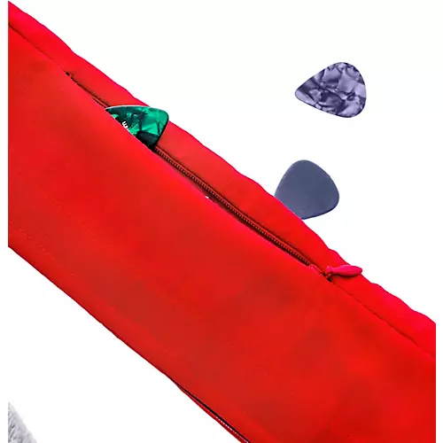 String Sling Guitar Strap With Strap Locks and Pick Pack Red