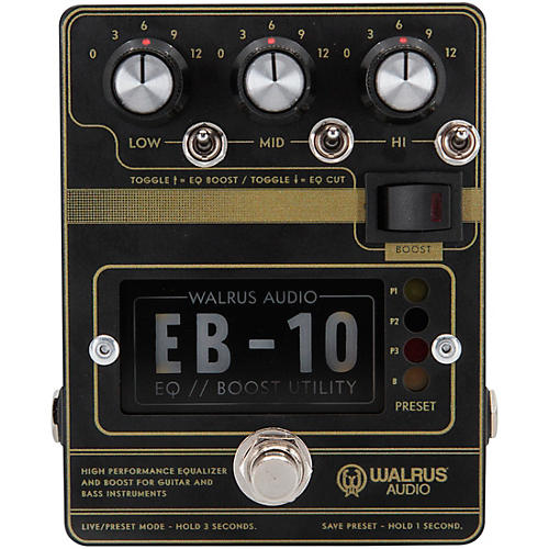 Walrus Audio EB-10 Preamp/EQ/Boost Effects Pedal Cream