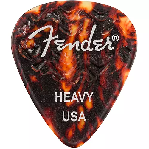 Fender 351 Shape Wavelength Picks (6-Pack), Tortoise Shell Extra Heavy 6 Pack