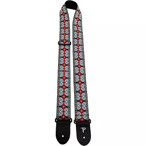 Perri's Premium Jacquard Guitar Strap Teal Suns 2 in.