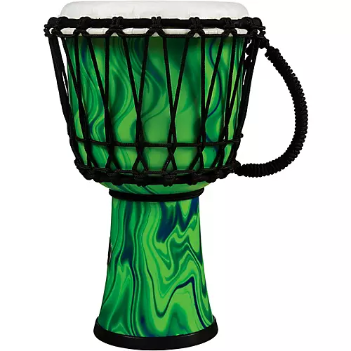 LP World 10 inch Rope Tuned Circle Djembe Black
