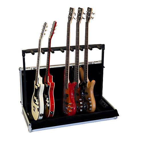 Road Runner 7-Guitar Stand Flight Case Black