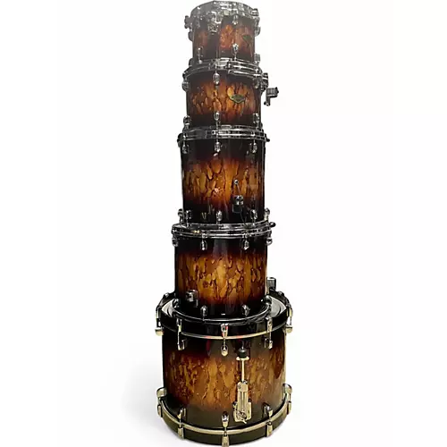 Used TAMA 5 Piece Starclassic Walnut Birch molten brown burst Drum Kit molten brown burst