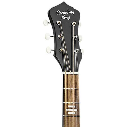 Recording King Dirty 30s 7 Single 0 RPS-7 Acoustic Guitar Black