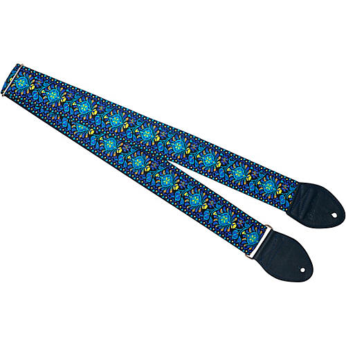 Souldier Peacock Guitar Strap Blue 2 in.