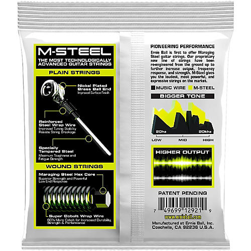 Ernie Ball 2921 M-Steel Regular Slinky Electric Guitar Strings